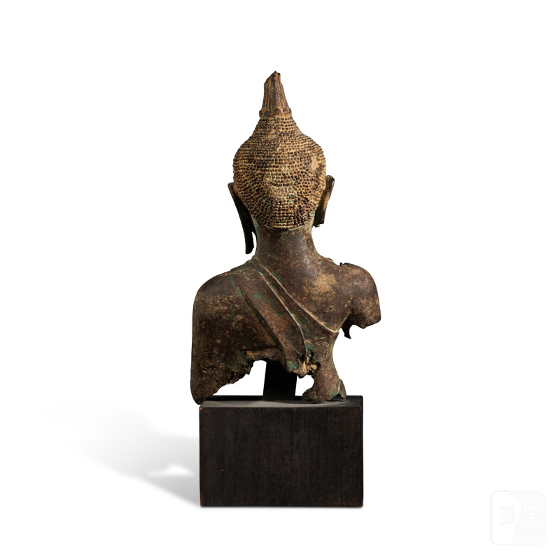A bronze bust of Buddha, Thailand, U-Thong style, 14th / 15th century - 图4